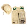Fonowx Vest Dress Up Costume Kids Explorer Cargo Vest with Hat Washable Material Multiple Pockets Suitable for Outdoor Camping Birthday Gifts