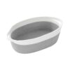 Fonowx Woven Basket with Handles Cotton Rope Storage Basket Container Desktop Storage Box for Dresser Bedroom Paper Perfume, Gray