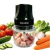 Food Chopper Electric, 200W Motor, 1L Plastic Bowl, Black