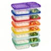 Food Containers Meal Prep Lunch with 3 Compartments