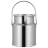 Food Dispensers Airtight Storage, 304 Stainless Steel Milk Can Bucket Tote with Silicone Sealed Lid for Liquid Storage and Transport Coffee Rice Canister(0.8Gal/3L)