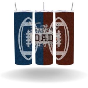 Football Dad Tumbler 20oz Stainless Steel