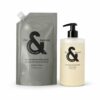 For & Against No Nonsense Body Wash Santal & Vetiver - Starter Bottle + 2L Refill Pouch