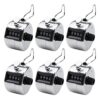 Foraineam 6 Pack Metal Hand Tally Counter Digital Lap Counter Clicker Handheld Mechanical Number Click Counters for Knitting, Coaching, Fishing, Golf, Lap, Baseball, Row Sport