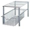 For DecoBros Stackable Under Sink Cabinet Sliding Basket Organizer Drawer,Chrome