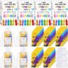 ForraFun 60 Set/420 Pcs Bulk Crayon Packs Crayon Party Favors with Gift Cards Non Toxic Washable for School Daycare Essentials Teacher Supplies Party Favors