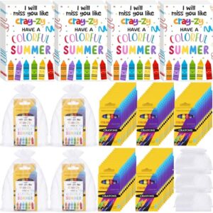 ForraFun 60 Set/420 Pcs Bulk Crayon Packs Crayon Party Favors with Gift Cards Non Toxic Washable for School Daycare Essentials Teacher Supplies Party Favors