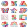 ForTomorrow 48 Pcs Textured Sensory Stickers for Anxiety Relief - Quiet Fidget Stickers & Calm Strips, Breathing Mindfulness Decals for Autism, Adults & Kids Desk