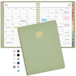 Forvencer Planner 2026-2027, Academic Planner Weekly & Monthly, Vegan Leather Cover Calendar Planner, July 2026 - June 2027, 8.5" x 11", Daily Agenda with Tabs, Student Teacher Planning Organizer