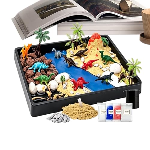 Fossil Digging Toy - 12x9in Clay Science Kit, Archaeological Volcano Micro-Landscape Production, DIY Dinosaur Skeleton Mining Excavation Game, Interactive Skills Building Activity | Educational Craft