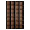 FOTOSOK 71" H Quad Wide Bookshelf and Bookcase, 7 Tier Tall Bookshelf with 28 Open Display Shelves, Large Bookcase Tall Book Shelf DVD/CD Media Storage Book Case for Living Room, Black/Brown