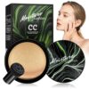 Foundation for Older Women - Mushroom Head Air Cushion CC Cream Foundation Makeup, Concealer Full Coverage Moisturizing BB Cream Brightening Matte Finish Tattoo Cover up Makeup (Buff Beige)