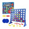 Four in a Row Board Game Ages 3 and Up, Upright Disc Strategy Toy with 42 Colorful Discs, 2 Spinners and Tabletop Board for Family Play At Home
