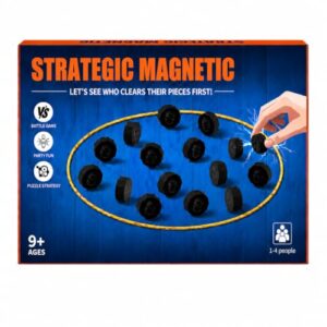 Fouwoqi Magnet Game with String, 20 Full-Size Magnetic Stones & 3 Ropes, Portable Magnetic Chess Strategy Game for Family Game Night, Party, Travel, Camping, Kids, Teens & Adults