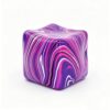 FoxVilla Sensory Swirl Stress Relief Cube, Marble Pattern Squishy Fidget Toy, Large 2.2 Inches, for Kids and Adults (Purple)