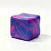 FoxVilla Sensory Swirl Stress Relief Cube, Marble Pattern Squishy Fidget Toy, Large 2.2 Inches, for Kids and Adults (Blue)