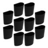 FOYTOKI 10pcs Mini Plastic Hanging Basket for Trolley Storage Space-saving Black Hanging Cup Holder with Efficient Organization for Salon Spa or Office