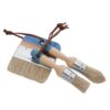 FOYTOKI 3pcs Dresser Paint Brush Set with Natural Pig Bristles and Beech Wood Handles, Includes and Wide Flat Head Brushes for Furniture Painting and Wood Finishing, for Home