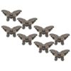 FOYTOKI 8pcs Vintage Butterfly Binder Clips with Strong Clamping Power, Portable Zinc Alloy Document Clips for Workplace Organization and Office Use, Artistic Retro Style Metal File