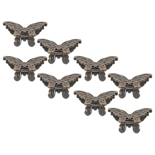 FOYTOKI 8pcs Vintage Butterfly Binder Clips with Strong Clamping Power, Portable Zinc Alloy Document Clips for Workplace Organization and Office Use, Artistic Retro Style Metal File