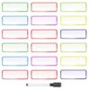 FOYTOKI Multipurpose Magnetic Name Tags Rewritable Paper and Magnet Labels with Unique Design, Lightweight and Safe for Learning and Category Marking, for Classroom and Office Use
