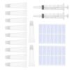 FOYTOKI Reusable Plastic Lip Balm Containers Portable Cosmetic Squeeze Tubes Ml Empty Lip Gloss Tubes with Screw Cap and Syringe with Blank Labels for Travel and Daily Use