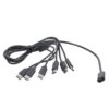 Fpbiagoq 4-Port / 6-Port USB C Splitter Charging Cable 5V 3A Power Adapter Cord Y Type Design for Multiple Devices Charging USB C to Multiple Type Adapter Cord