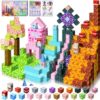FQOIUD Magnetic Blocks - 150PCS Magnetic Building Blocks, STEM Constructions Magnet Blocks for Boys Girls Age 3 4 5 6 7 8 9 10, Sensory Stacking Toy Christmas Birthday Gifts for Kids