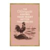 Framed Canvas Wall Art Countryside Rooster Sunset Inspirational Quote Art Print Poster Paintings Pictures Prints Farmhouse Rustic Motivational Aesthetic Wall Decor Living Room Bedroom (Framed,12L"X16W")