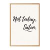 Framed Canvas Wall Art Not Today Quote Minimalist Art Print Poster Motivational Typography Paintings Pictures Wall Decor for Modern Office Bedroom Dorm Aesthetic Inspirational (Framed,16L X24W)