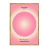 Framed Canvas Wall Art Pink Aura Gradient Motivational Quote Poster Art Print Paintings Pictures Aesthetic Trendy Wall Decor for Living Room Bedroom Dorm Apartment Office Decor (Framed,24W X36L)