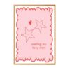 Framed Fall Wall Art Pink Aesthetic Cute Stars Counting My Lucky Stars Poster Art Print Canvas Painting Trendy Pictures Wall Decor for Bedroom Dorm Apartment (Framed,12L X16W)