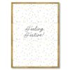 Framed Feeling Festive Poster Canvas Print Modern Minimalist Aesthetic Wall Art Funny Home Decor Wall Decoration for Living Room Bedroom Apartment Wall Decor Pictures Painting Art Print (Gold Framed,12L"X16W")