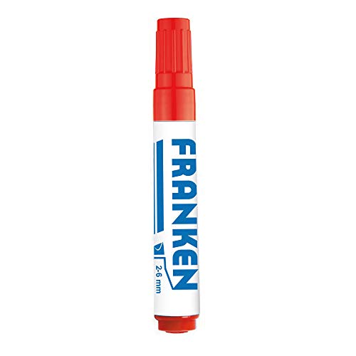 Franken Flipchart Marker. Type: Pigment Ink. Tip Type: Chisel Tip Barrel Barrel. Material: Plastic. Mm. Colour: White. Stroke Width 2-6 Pack Of 1 Red