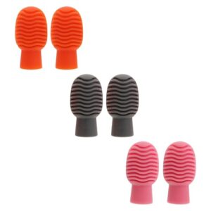 FRCOLOR 3 Pairs Drumstick Mute Tips Silicone Drumstick Dampeners Noise Reducers for Snare Drum Practice Mute and Practice Pad Alternative Slip-resistant Fit Accessories for Beginners