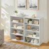 Freestanding Open Display Bookcase, 8 Cubby Modular Storage Shelf for Study