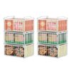 Freezer Organizer Bins, Enlarged Stackable Deep Chest Freezer Organizer Bins, Foldable Baskets with Handles, Storage Container Baskets for 5 to 9 Cu.FT Deep Freezer Sort Frozen Meats (white 6 pack)