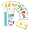 French Flashcards for Kids — Bilingual French English Flash Cards with Pronunciation Guide | First Words Learning Cards for Toddlers & Beginners | 100 French English First Words with Storage Box