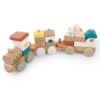 FReniland Wooden Montessori Train Set, 18PCS Wooden Building Blocks Train Toy for Toddlers 1-3, Stacking Learning Toy, Fine Motor Skills Preschool Educational Gift for Boys Girls