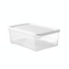 Fridge & Pantry Organizer Bin, Clear PP Plastic Food Storage Container with Lid for Kitchen Countertops (1 PC)