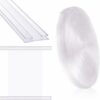 Frienda 1 Set 75 Feet Foldable Plastic Track for Flexible Plastic Letters Soft Letter Board Track for Letters Poster (Clear)