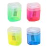 Friendly Manual Pencil Sharpener Clear Lid Security 4 Color Preferences Polystyrene Metal Construction Single Hole Pencil Sharpener