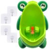 Frog Pee Training,Cute Potty Training Urinal for Boys with Funny Aiming Target,Green Urinals for Toddler Boy