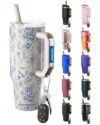 Frost Buddy Thicc Buddy 40oz Tumbler - Spill-Proof Flip Lid (Blue Floral)