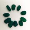 Frosted Glass Beads DIY Jewelry Making Supplies(Dark Green,(9-12 mm))