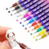 FTHYRAX Nail Art Marker Pens Set 12 Color, 0.5 mm Fine Tip Nail Polish Pens Quick Dry, Acrylic Paint Pens Nail Markers for DIY Nail Art Drawing, Manicure Tools Gift for Girls Women