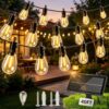 FUANXIEI Solar Lights Outdoor, 40FT S14 LED IP65 Waterproof Patio Lights
