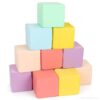 FUBOTRAD Soft Foam Building Blocks, Suitable for Children Aged 1-3 Years Old. A 12-piece Set with Cloth Covers, Suitable for Babies, Children, and Indoor/Outdoor Party Soft Toys (six Colors)