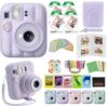 FUJIFILM Instax Mini 13 Instant Camera Bundle, Dreamy Purple | Includes 40 Sheets Instax Mini Film, Camera Case, Photo Album, Stickers, Lens Filters, Frames, Gift Kit