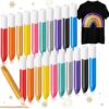 Fullhawl 20 Pcs Fabric Paint Set 0.34 oz 10 Colors 3D Glitter Puffy Paint for Fabric Crafts Permanent Nontoxic & Waterproof for Textile Clothes Canvas Glass Jeans Wood Crafts and DIY Decoration